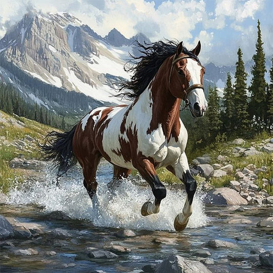 Horse - 11CT Stamped Cross Stitch 40*40CM