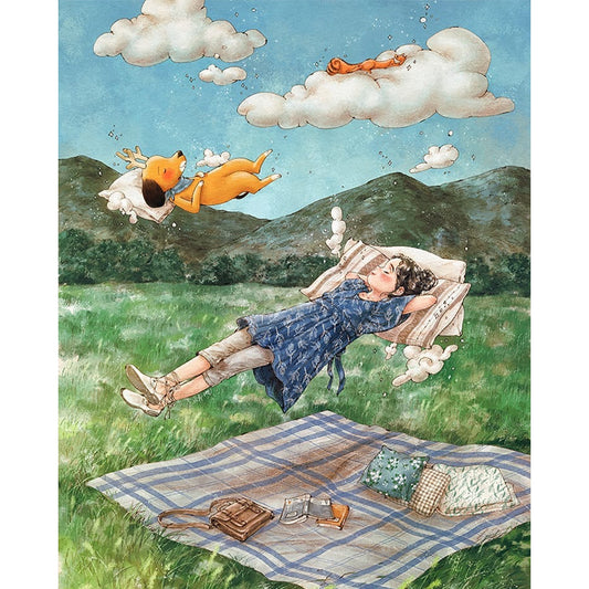 Forest Girl - 14CT Stamped Cross Stitch 45*55CM