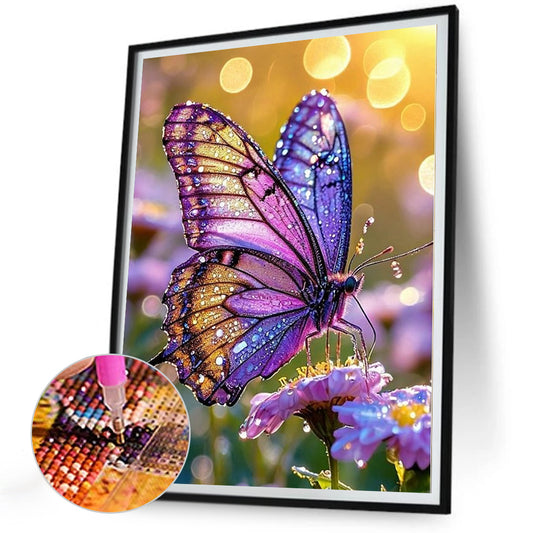 Butterfly - Full Round Drill Diamond Painting 30*40CM
