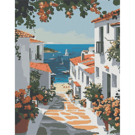 House And Street - Full Round Drill Diamond Painting 40*50CM