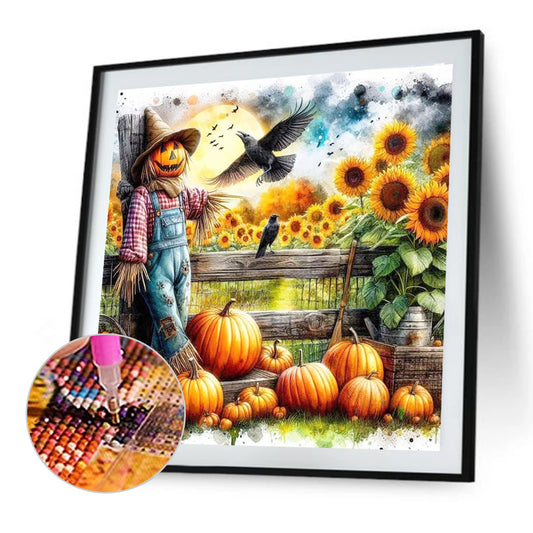 Autumn Sunflowers - Full Round Drill Diamond Painting 40*40CM