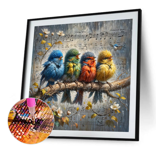 Bird - Full Round Drill Diamond Painting 40*40CM