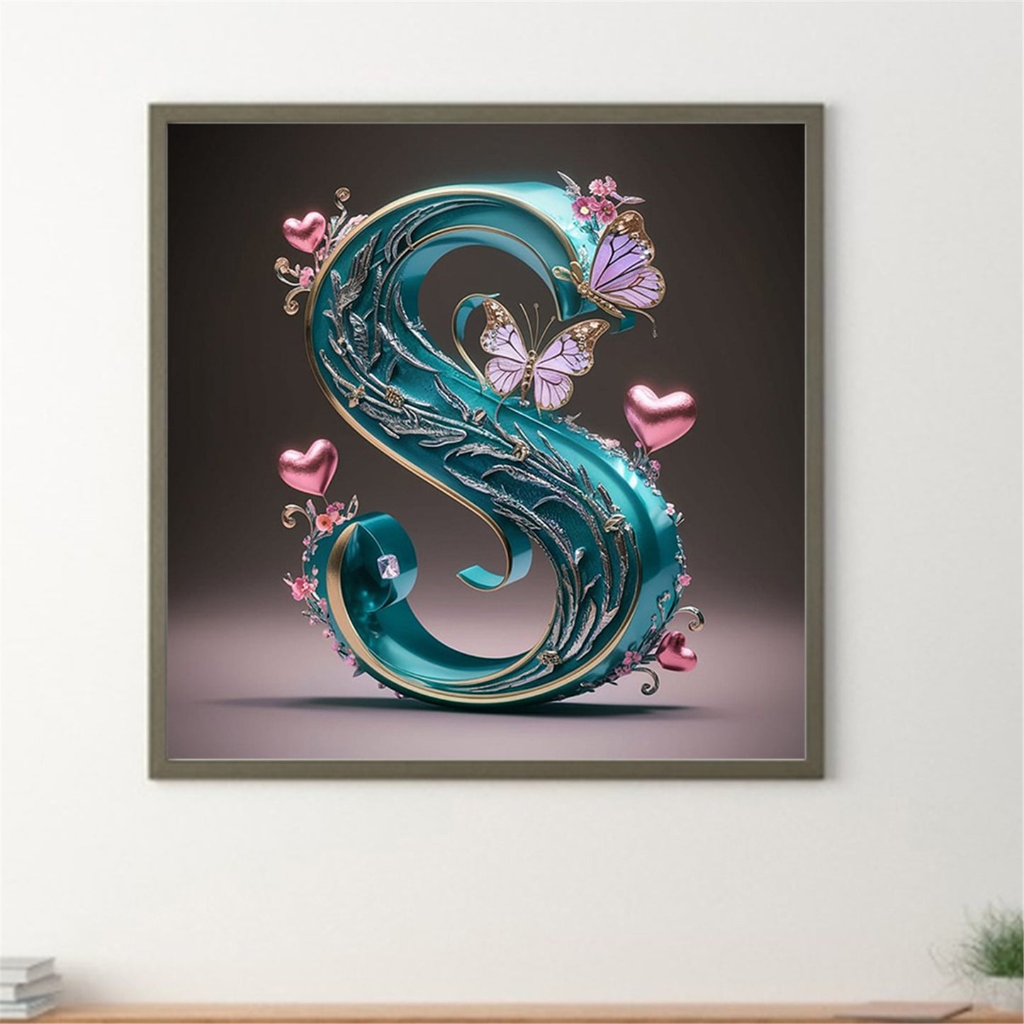 The Letter S - Full Round Drill Diamond Painting 40*40CM