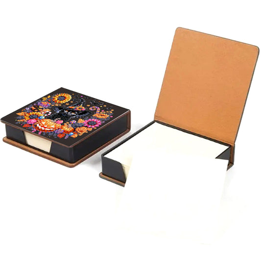 5D DIY PU Diamond Art Note Box with 160 Sheets Paper Mosaic Kit (Halloween)