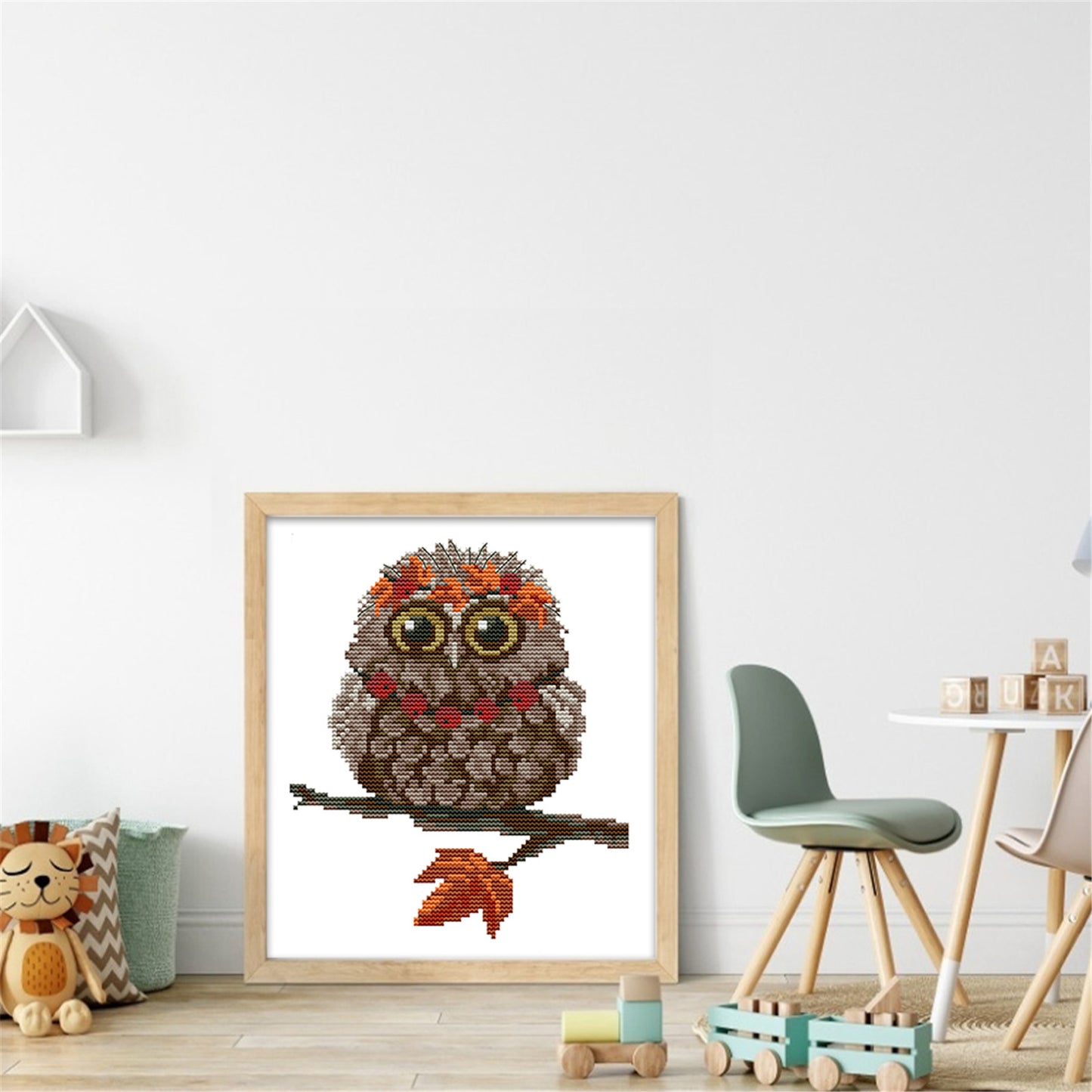 Owl - 14CT Stamped Cross Stitch 19*22CM£¨Joy Sunday£©