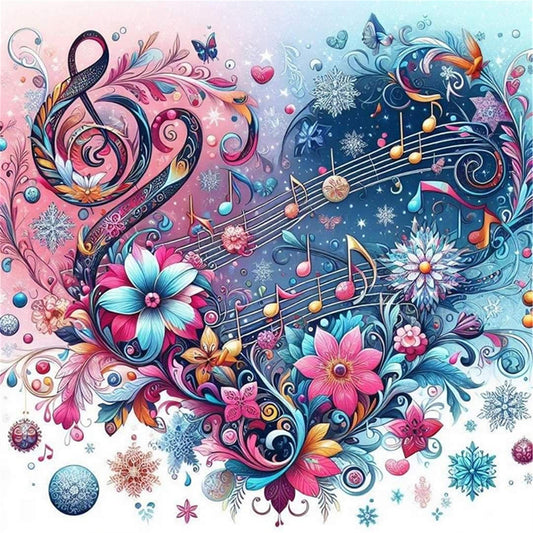 Heart-Shaped Flowers - 11CT Stamped Cross Stitch 40*40CM