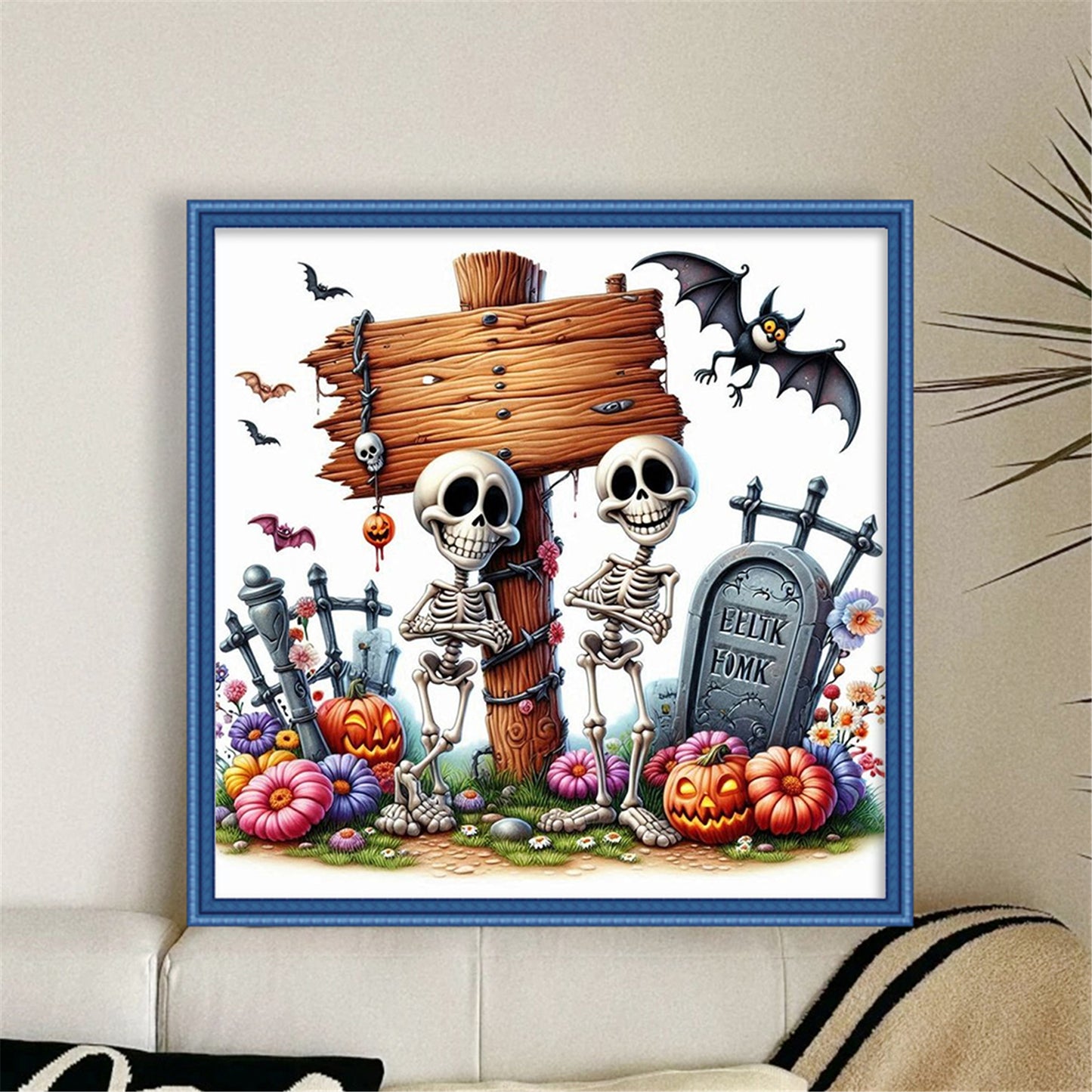 Skull - 11CT Stamped Cross Stitch 40*40CM