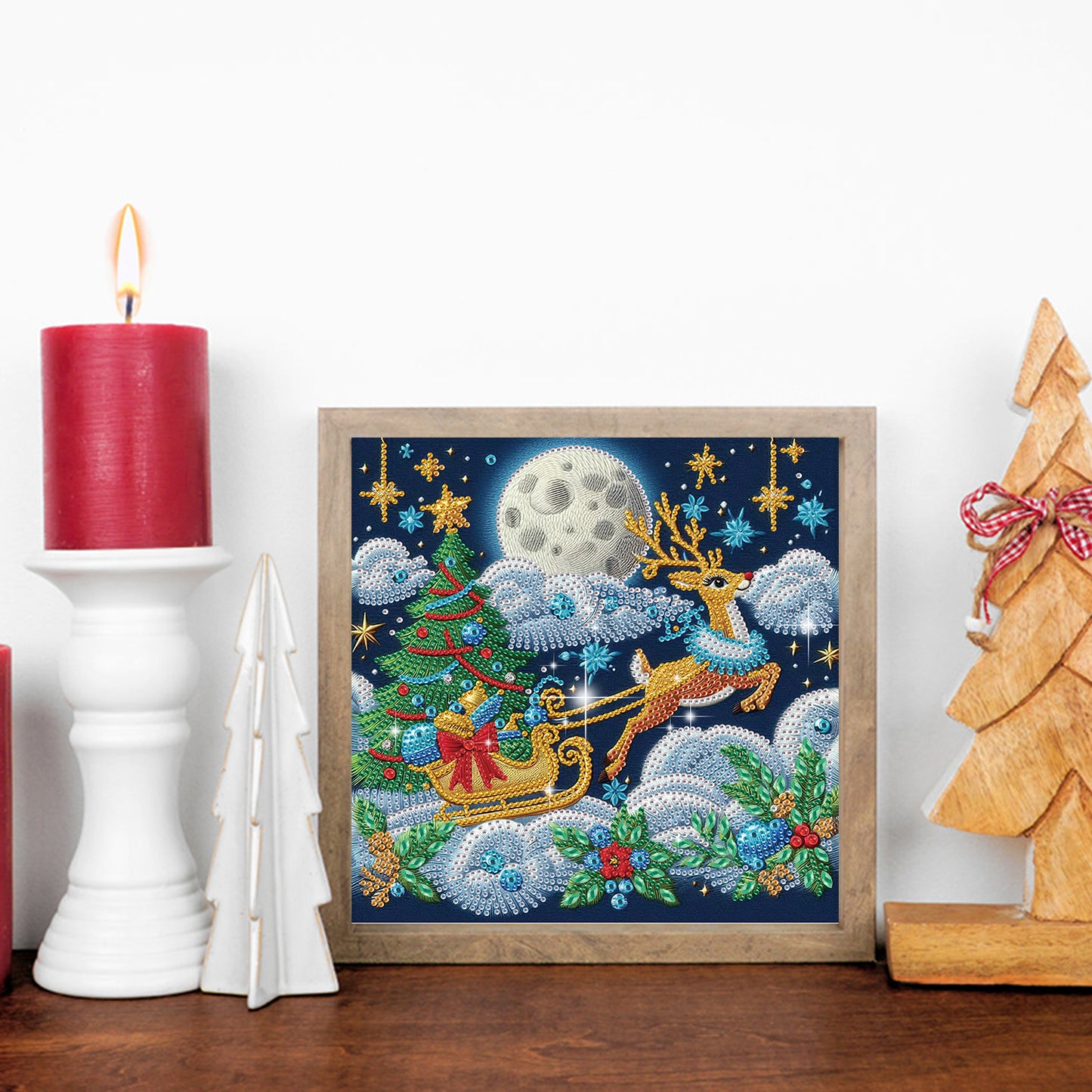 Christmas Sleigh - Special Shaped Drill Diamond Painting 30*30CM