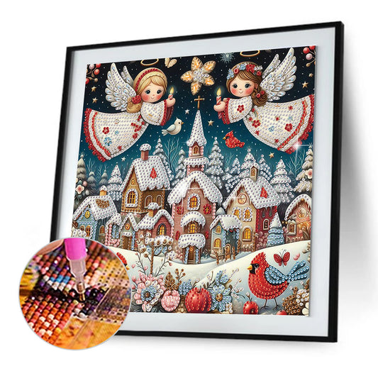 Christmas Angel - Special Shaped Drill Diamond Painting 30*30CM