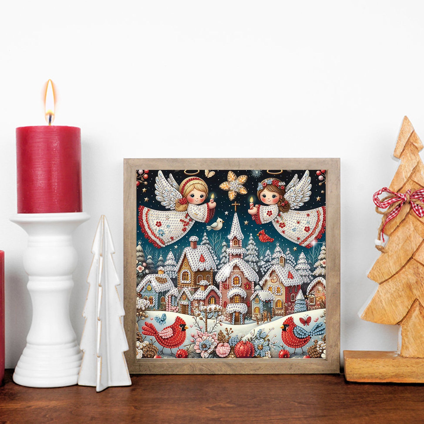 Christmas Angel - Special Shaped Drill Diamond Painting 30*30CM