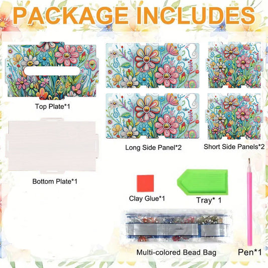 Wooden Diamond Painting Tissue Box for Home and Office Decoration (CZH015)