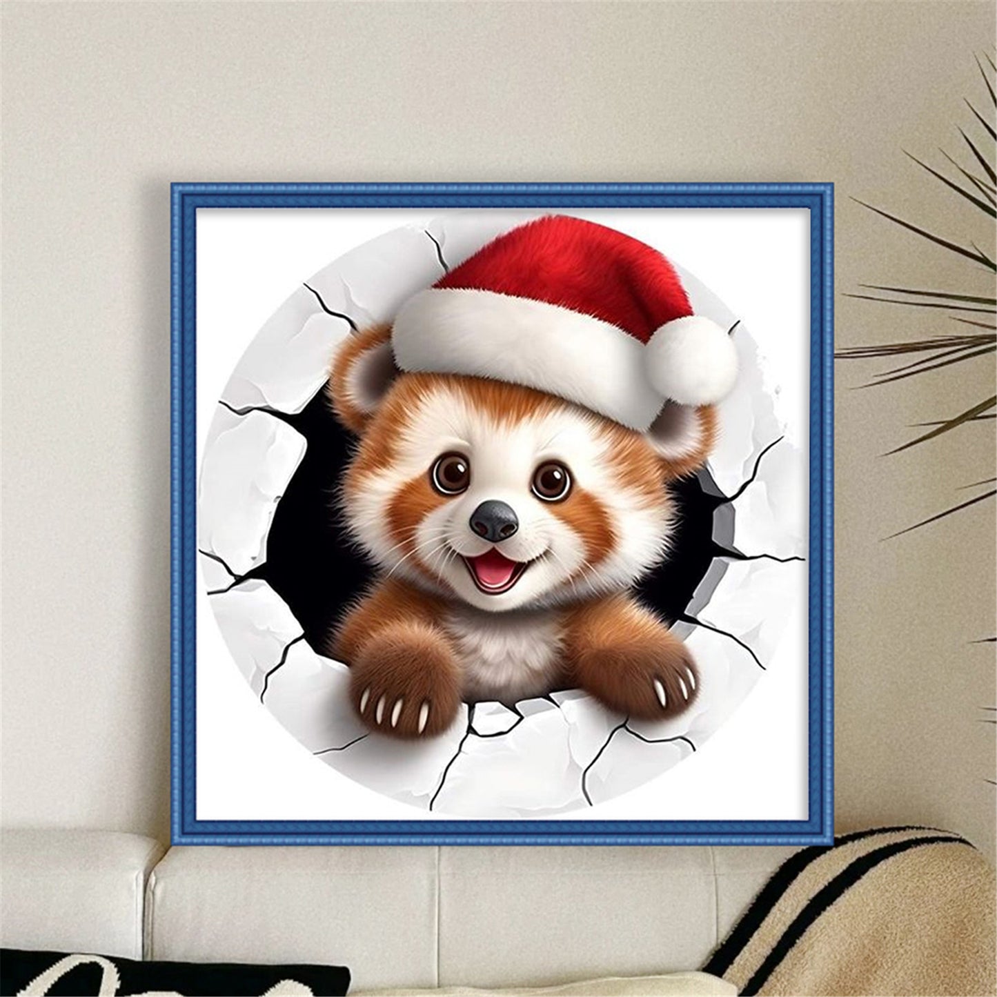 Winter Brown Bear - 11CT Stamped Cross Stitch 40*40CM