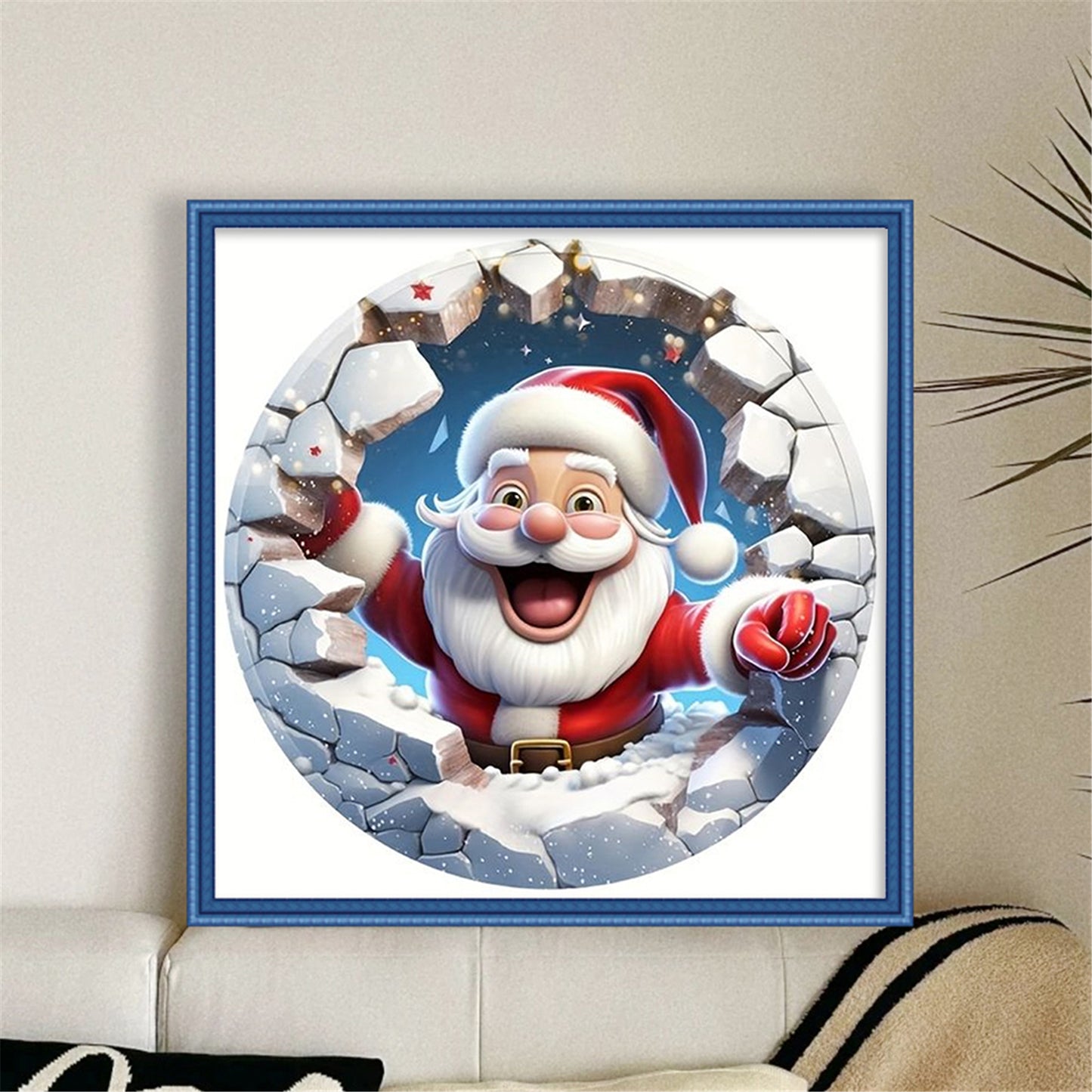 Winter Santa Claus - 11CT Stamped Cross Stitch 40*40CM