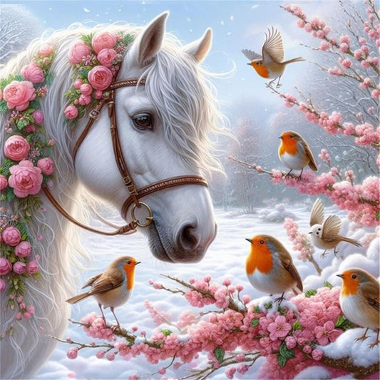 Horse - 11CT Stamped Cross Stitch 40*40CM