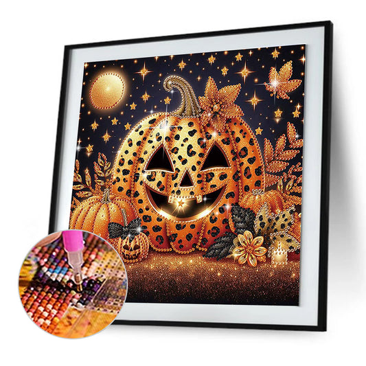 Halloween Pumpkin - Special Shaped Drill Diamond Painting 30*30CM