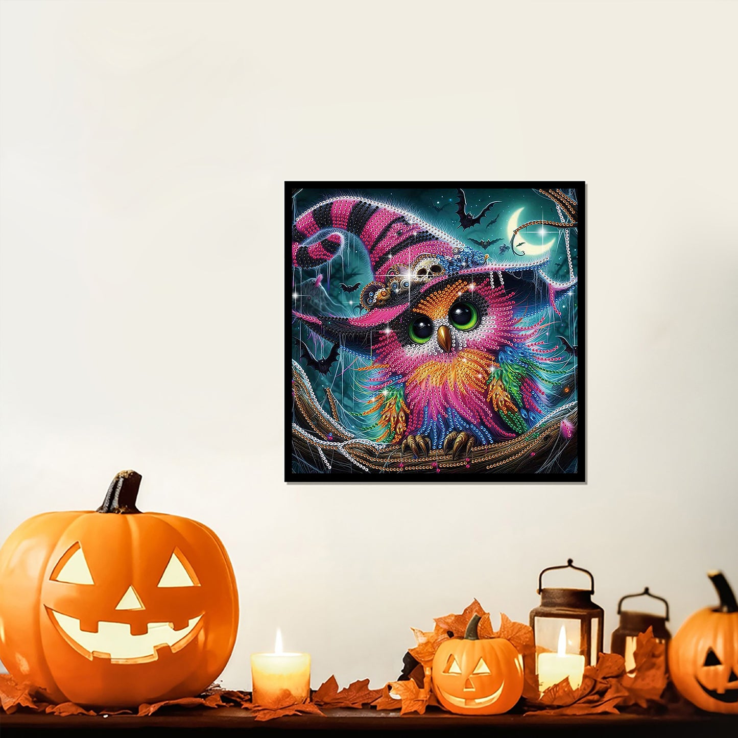 Halloween Owl - Special Shaped Drill Diamond Painting 30*30CM