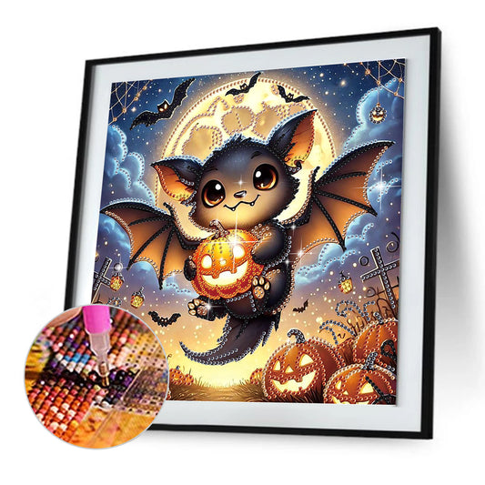 Halloween Bat - Special Shaped Drill Diamond Painting 30*30CM