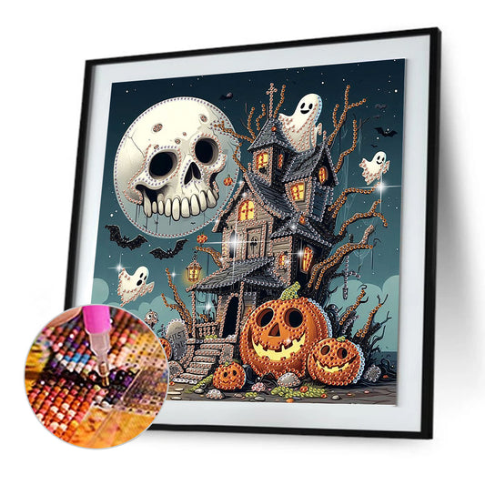 Halloween Spooky House - Special Shaped Drill Diamond Painting 30*30CM