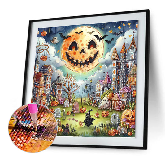 Halloween Atmosphere - Special Shaped Drill Diamond Painting 30*30CM