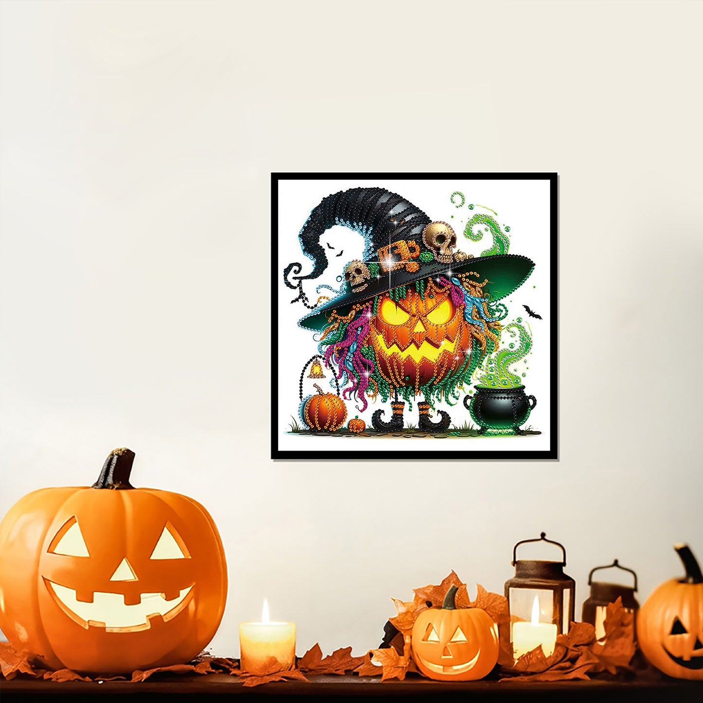 Halloween Pumpkin - Special Shaped Drill Diamond Painting 30*30CM