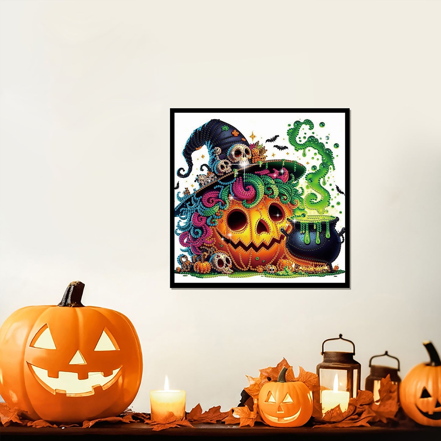 Halloween Pumpkin - Special Shaped Drill Diamond Painting 30*30CM