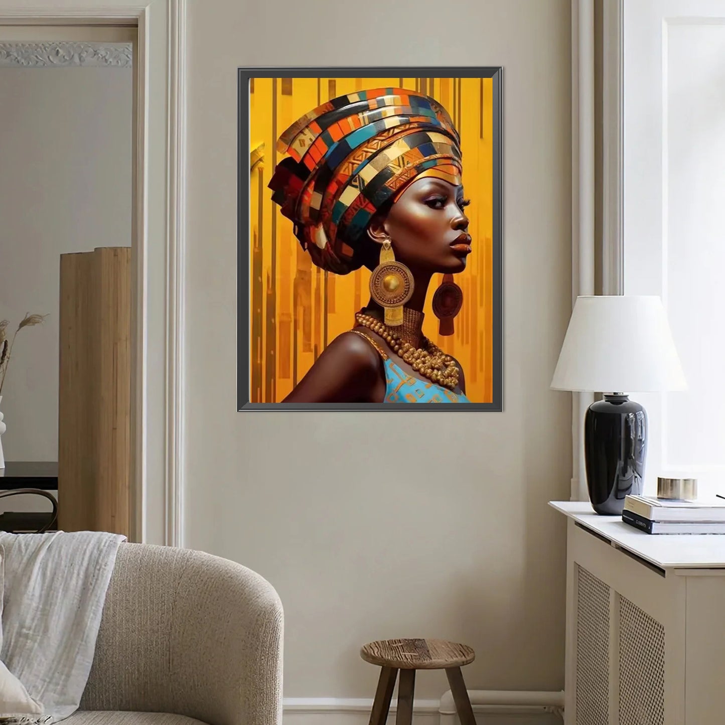 Black Girl - Full Round Drill Diamond Painting 40*50CM