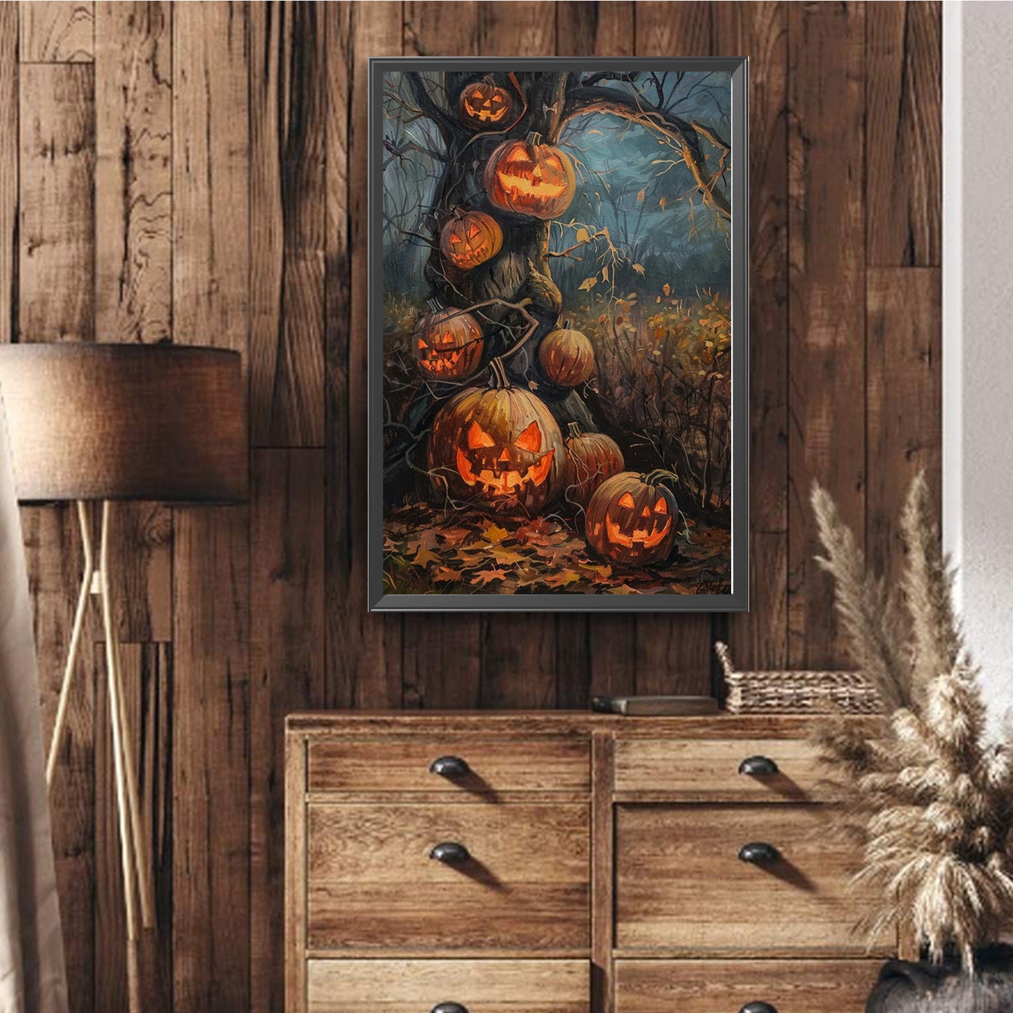 Halloween Pumpkin - Full Round Drill Diamond Painting 40*60CM
