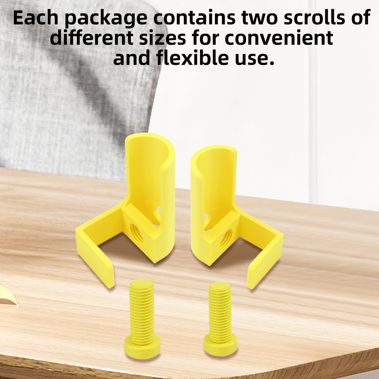 1 Pair Diamond Painting Scroll Holder Diamond Painting Canvas Roller (Yellow)