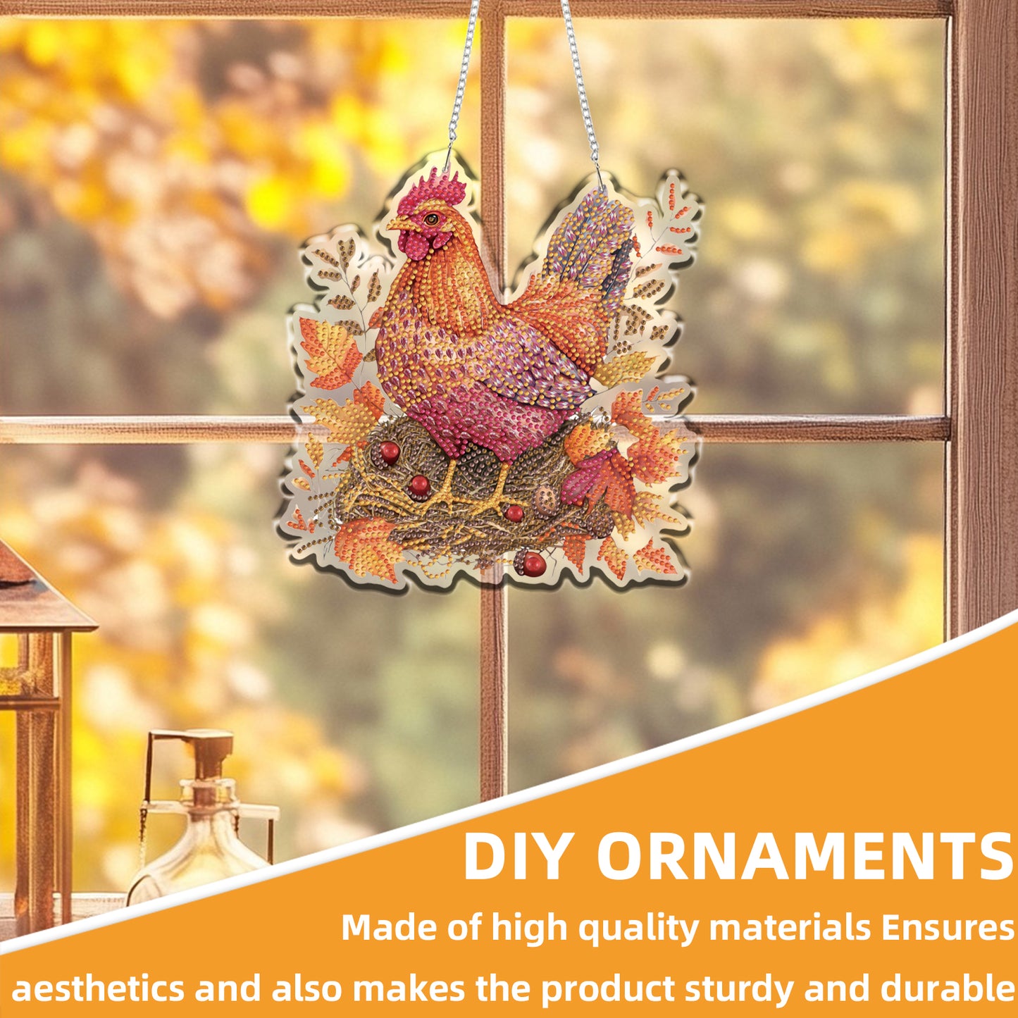 Farm 2D/Flat DIY Acrylic Special Shape Hanging Diamond Art Kits Wall Door Decor
