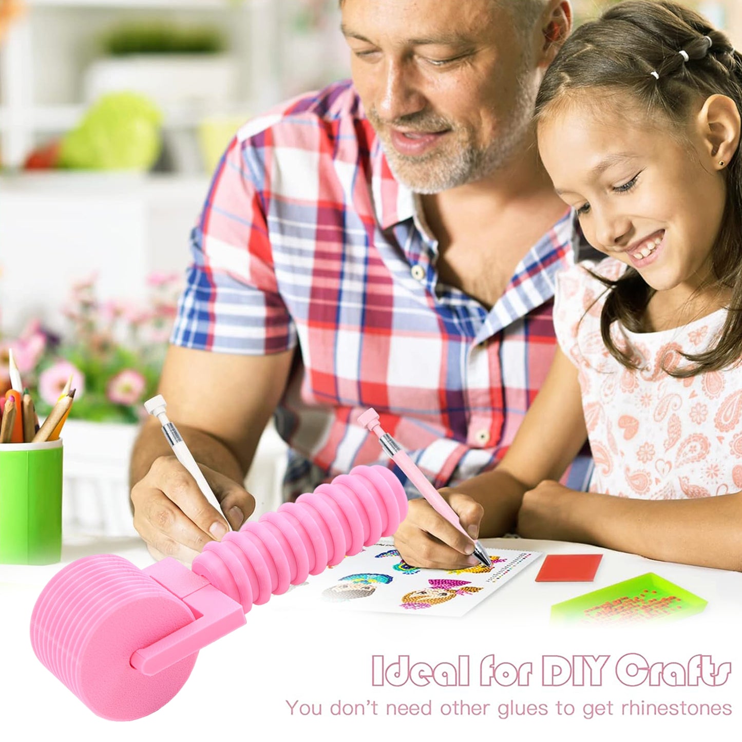 Diamond Painting Roller Diamond Art Tool Diamond Painting Accessories (Pink)