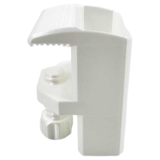 Heavy-Duty Desk Pen Holder Adjustable Clip Space-Saving Desk Organizer (White)