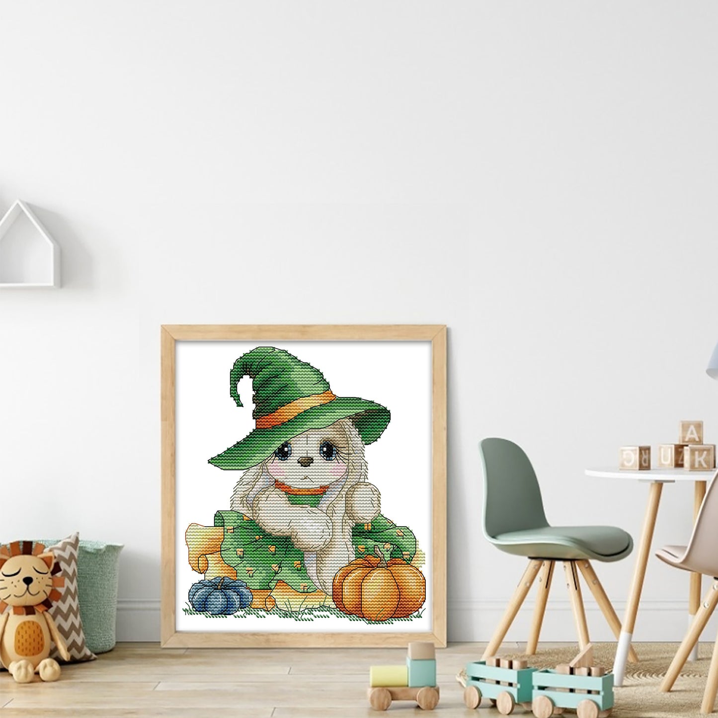 Pumpkin Rabbit - 14CT Stamped Cross Stitch 19*21CM (Joy Sunday)