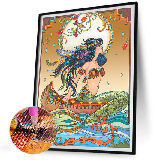 Mermaid - Full Round Drill Diamond Painting 30*40CM