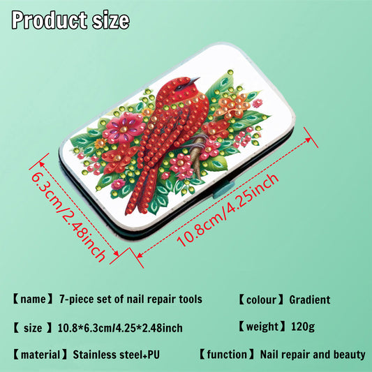 Cardinal Diamond Painting Nail Art Bag Set Includes 7 Professional Tools