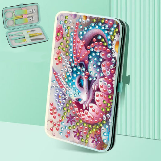 Dinosaur Diamond Painting Nail Art Bag Set Includes 7 Professional Tools