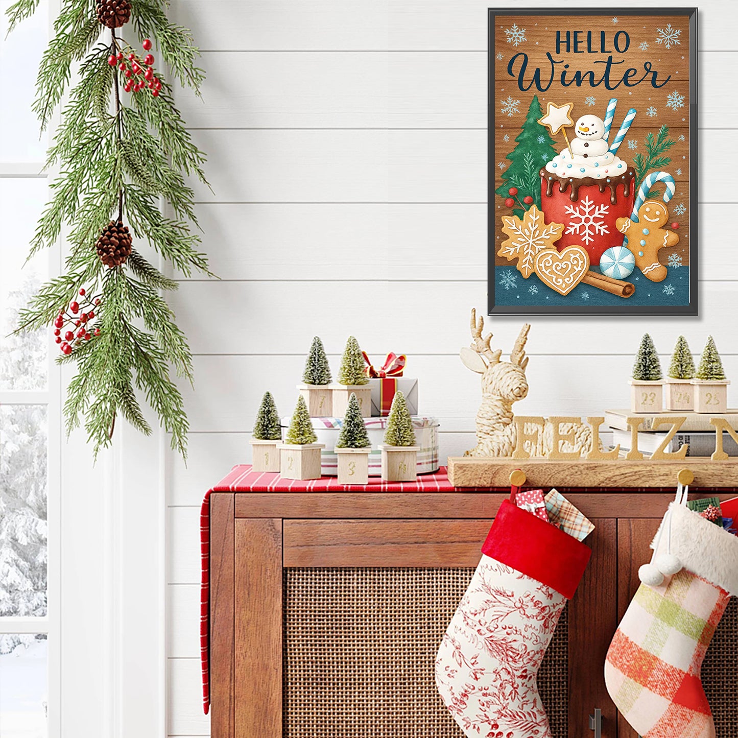 Hello Winter - Full Round Drill Diamond Painting 20*30CM