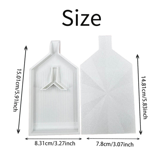 2pcs Diamond Painting Tray Y-Shaped Bead Storage Sorting Plate Tool (White)