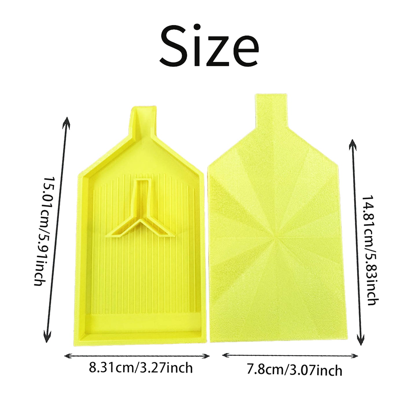 2pcs Diamond Painting Tray Y-Shaped Bead Storage Sorting Plate Tool (Yellow)