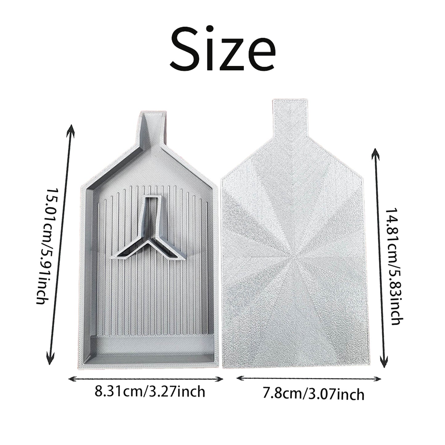 2pcs Diamond Painting Tray Y-Shaped Bead Storage Sorting Plate Tool (Gray)