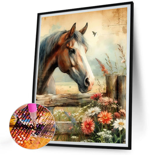 Horse - Full Round Drill Diamond Painting 30*40CM
