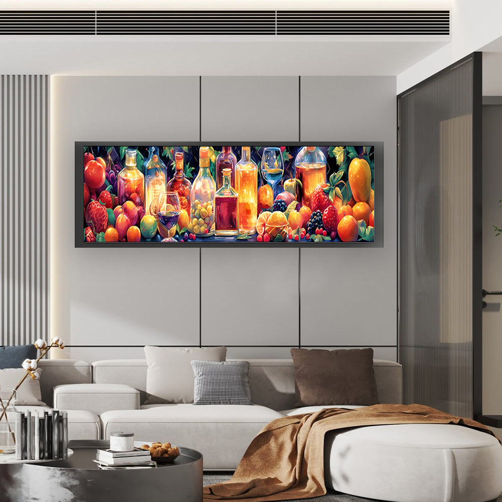 Radiant Wine Glass - 11CT Stamped Cross Stitch 150*40CM(Mona Lisa Brand)