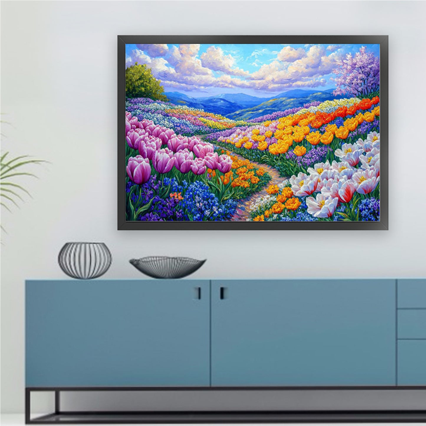 Tulip Sea - 11CT Stamped Cross Stitch 85*65CM(Mona Lisa Brand)