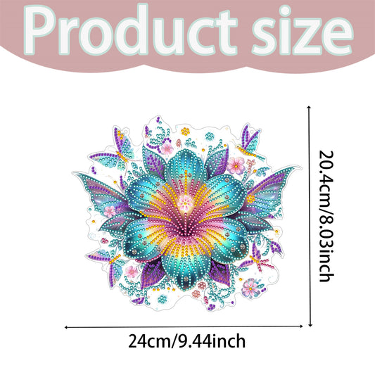 2D Flat DIY Hanging Diamond Art Kits DIY Home Decor Hanging Charm (Flower)