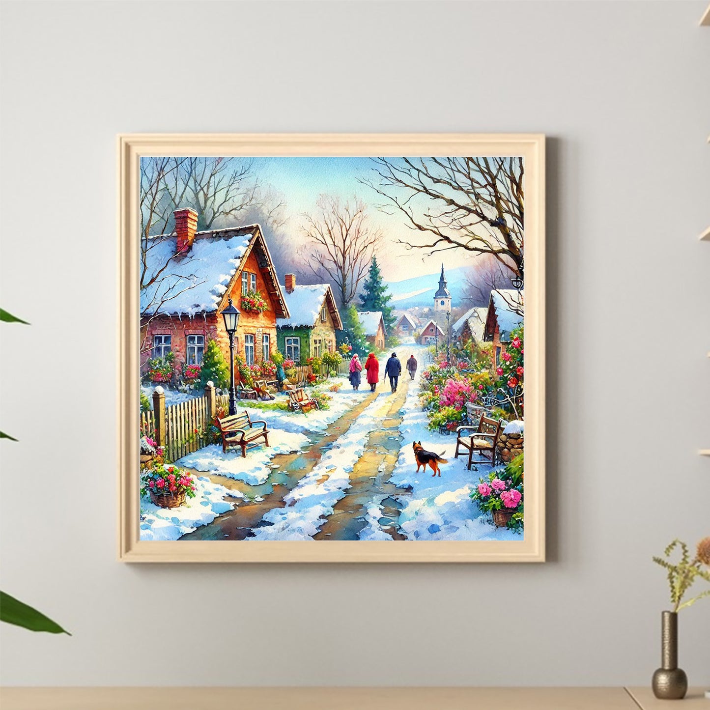 Winter - Full Round Drill Diamond Painting 40*40CM