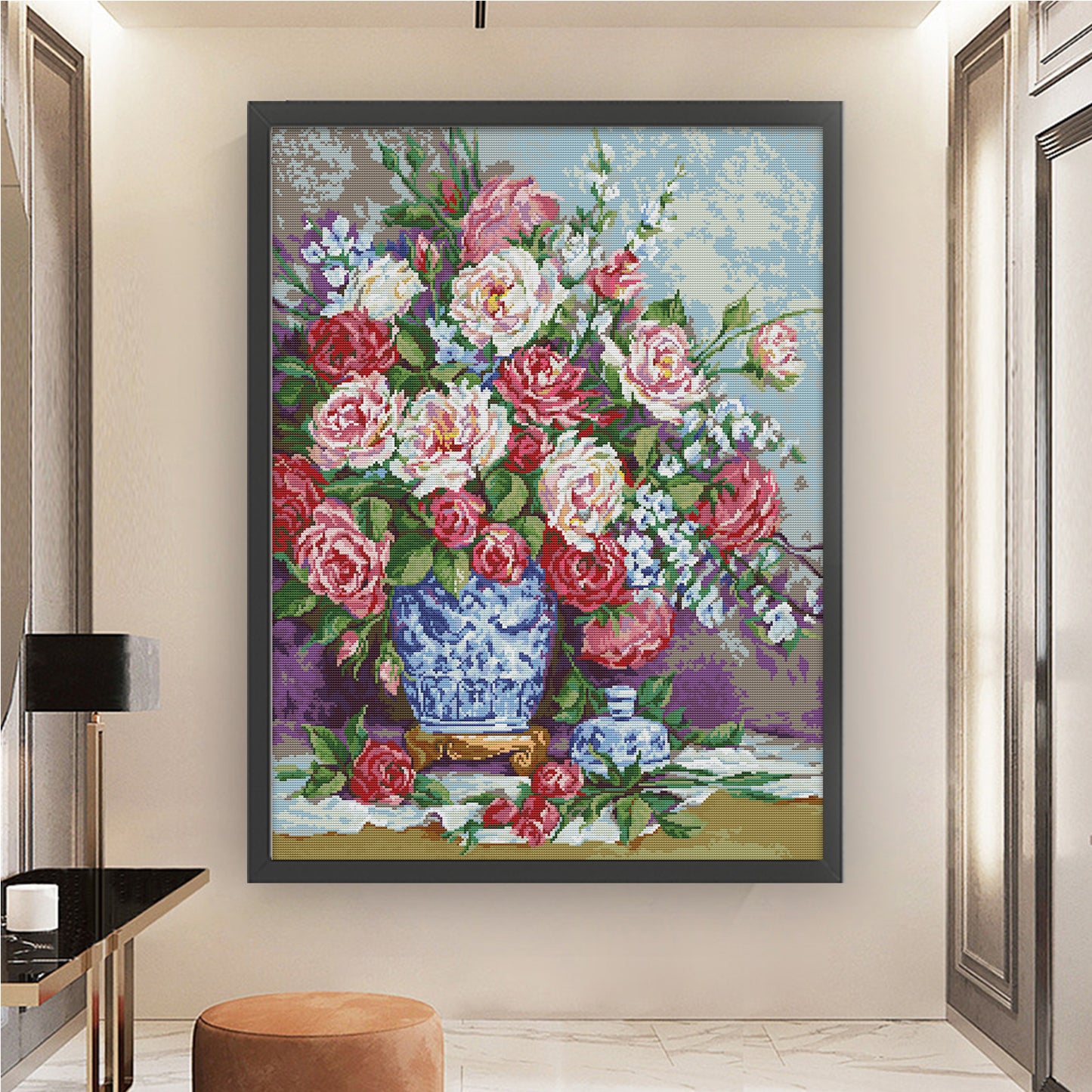 Her Majesty'S Roses - 14CT Stamped Cross Stitch 50*64CM(Joy Sunday)