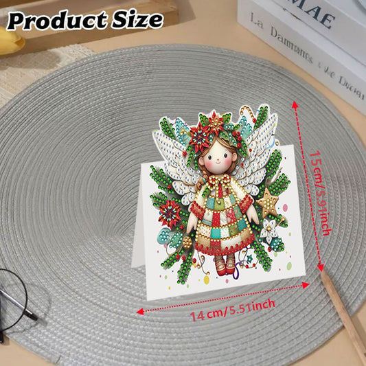 8PCS DIY Diamond Art Greeting Cards Congratulations Cards Gifts (Christmas)