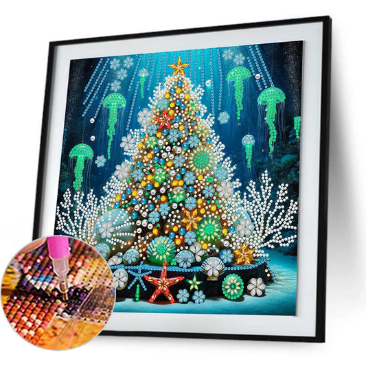 Christmas Tree - Special Shaped Drill Diamond Painting 30*30CM