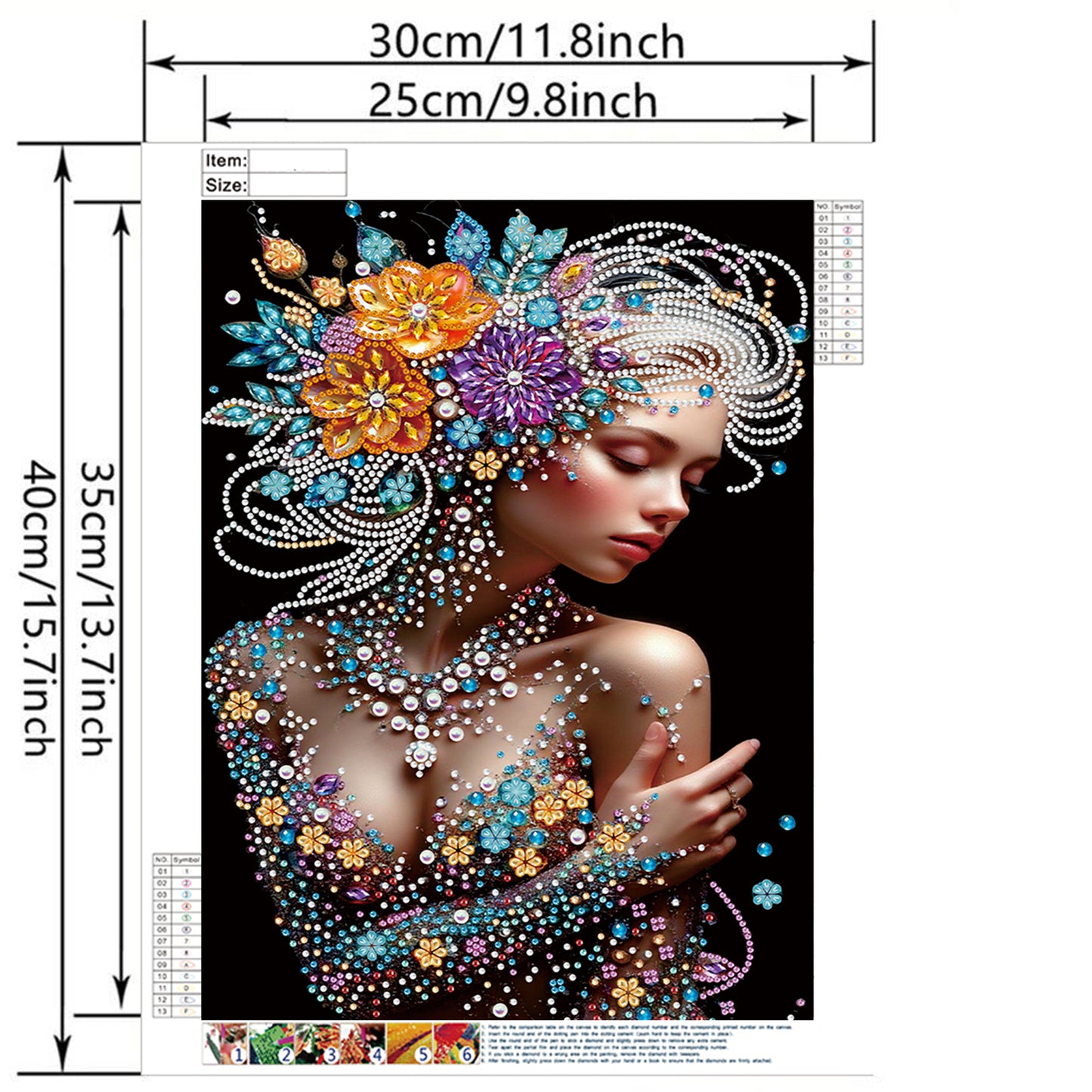 Flower Beauty - Special Shaped Drill Diamond Painting 30*40CM