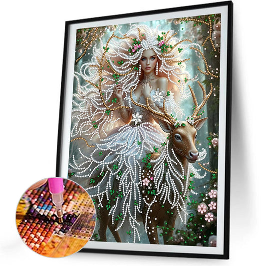 Forest Fairy Beauty - Special Shaped Drill Diamond Painting 30*40CM