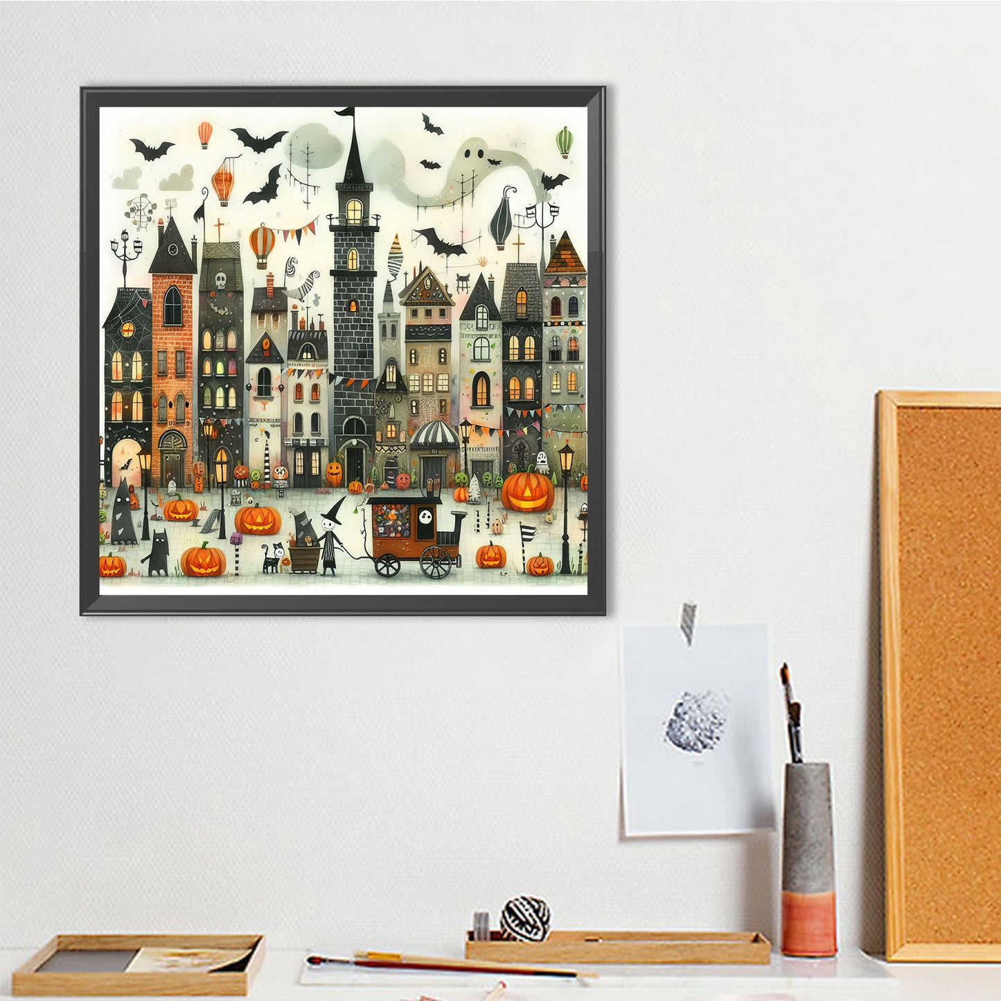 Halloween Street - Full Round Drill Diamond Painting 40*40CM